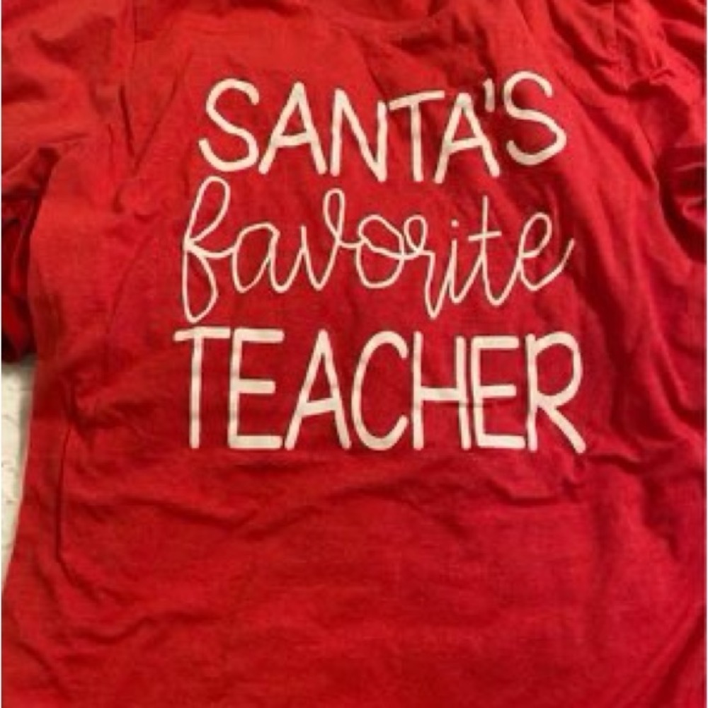LOT OF TEACHER CHRISTMAS TEES
